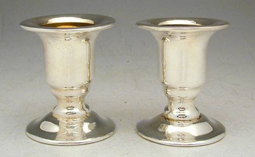 Sterling Silver Smooth Small Candlesticks