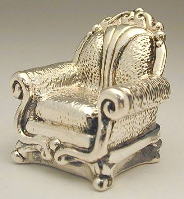 Sterling Silver Couch Miniature