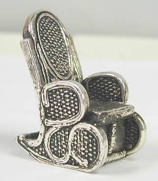 Sterling Silver rocking chair miniature 