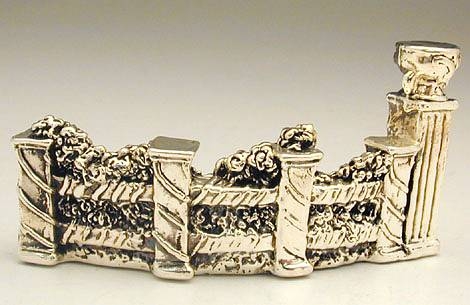 Sterling Silver fence miniature 