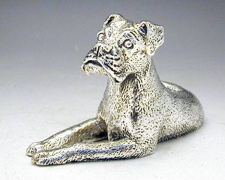 Sterling Silver Model Of A Boxer