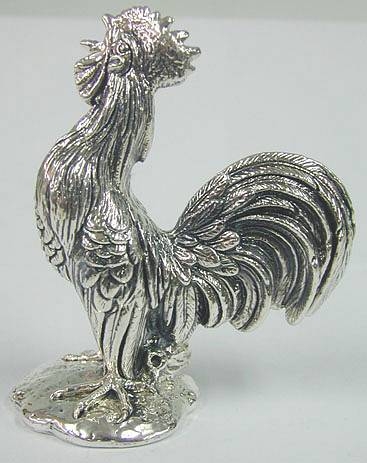 Sterling Silver Rooster Figurine