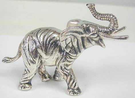 Sterling Silver Marching Baby Elephant Miniature