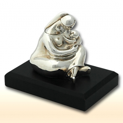 Sterling Silver mother with baby statuette