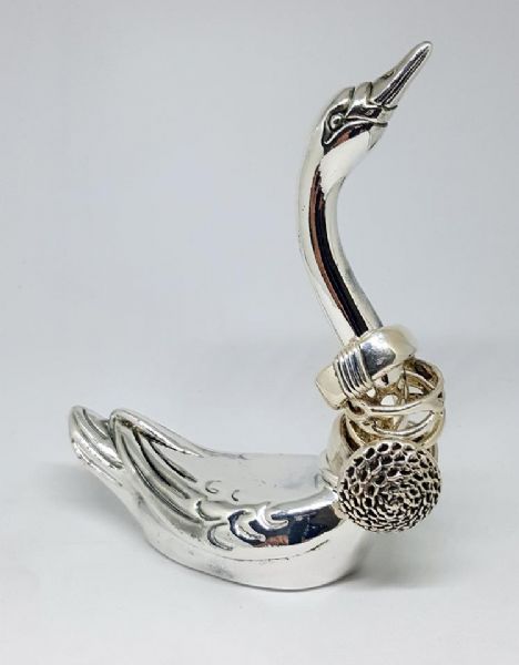 Ring Silver Holder Duck 