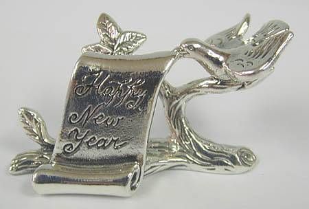 Sterling Silver Happy New Year Miniature 