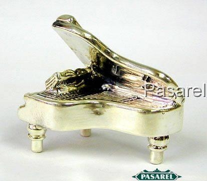 Beautiful Artisan Sterling Silver Grand Piano Miniature