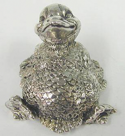 Silver Laying Duck