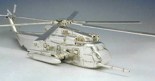   Sterling Silver Sikorsky CH 53 Helicopter Model  