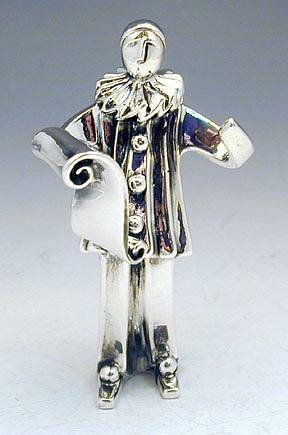 Sterling Silver   Clown Miniature,