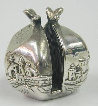 Sterling Silver Jerusalem Pomegranate Card 