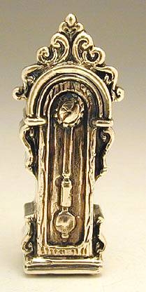 Sterling Silver Longcase Clock 