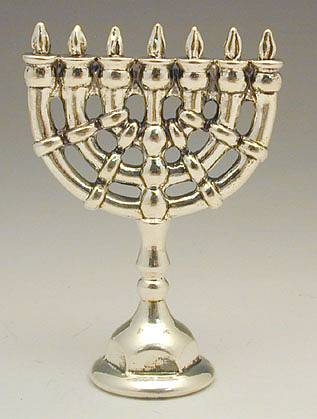 Sterling Silver Round Canes Menorah 