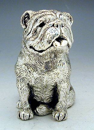 Sterling Silver Mastiff Dog Miniature