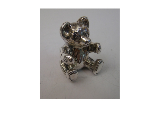 Mini Silver Teddy Bear
