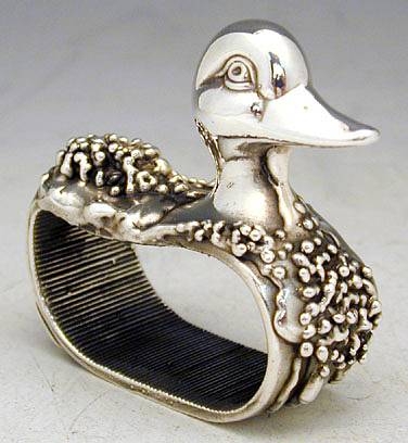 Sterling Silver Duck Napkin Rings