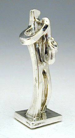 Sterling Silver Saxophone Player Miniature 