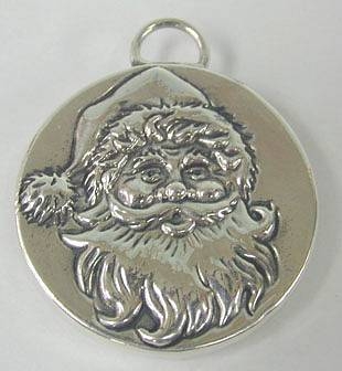 Sterling Silver Santa Claus Pendant
