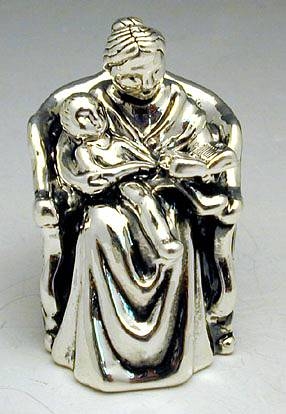 Sterling Silver  Mother & Child Miniature