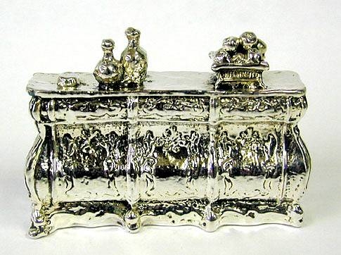 Sterling Silver Chest / Cabinet Miniature 