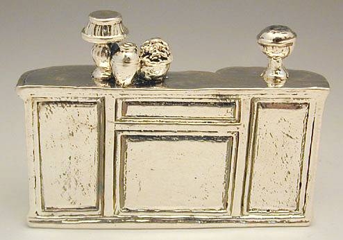 Sterling Silver Miniature Sideboard