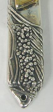 Sterling Silver Small Dots Mezuzah