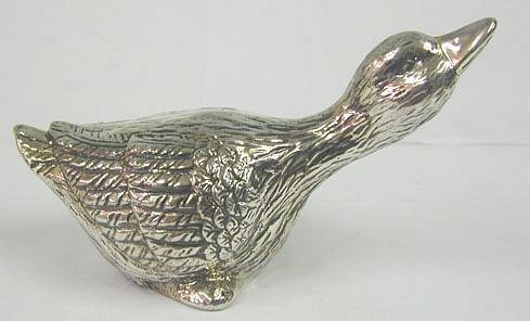 Sterling Silver Scouting Goose Figurine