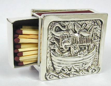 Sterling Silver Noah´s Ark Match Boxes 