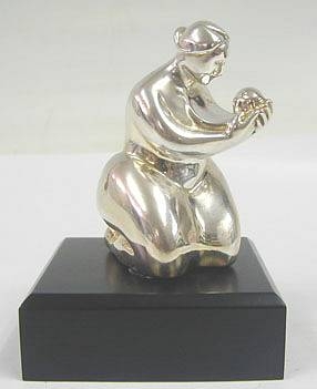 Sterling Silver Mother Sitting With Her Child