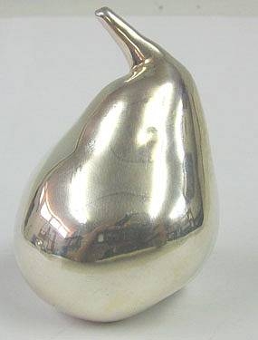 Sterling Silver Model of a Pear