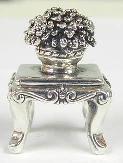 Sterling Silver Small table With Flowers 