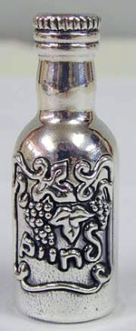 Sterling Silver Small Wine Bottle Lechaim 